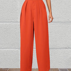Wide Leg Button Front Pants for Women