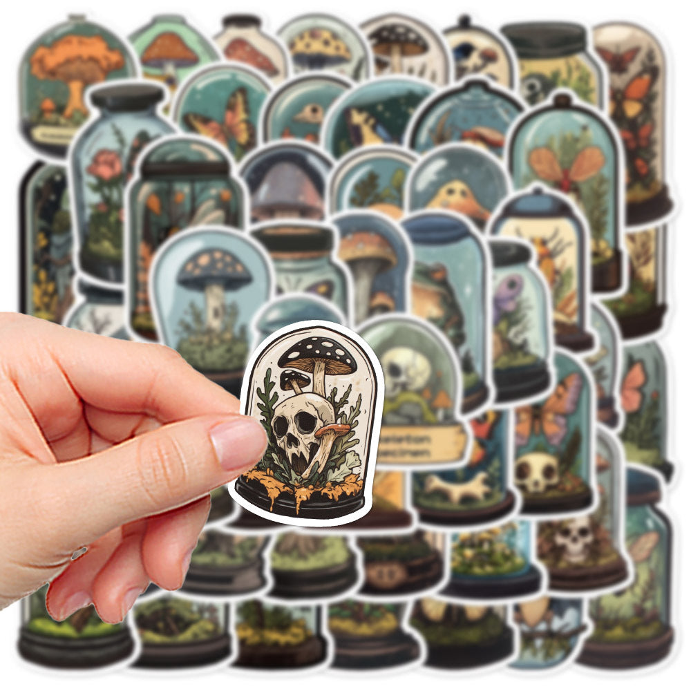 Vintage Forest Specimen Bottle Stickers, Art Decals for DIY, Mixed Set