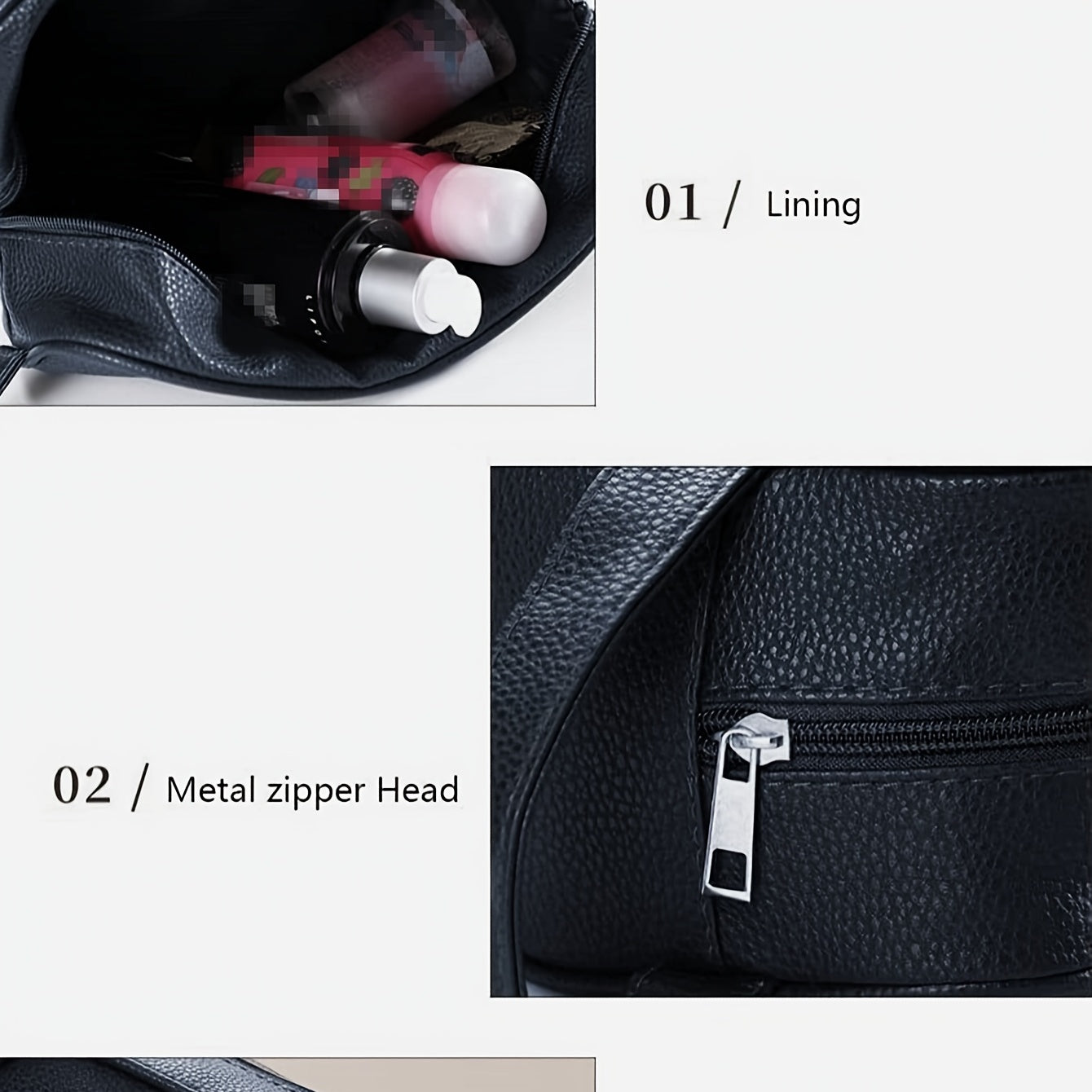 Portable PU Leather Toiletry Bag