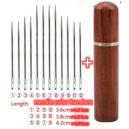 24pcs Big Hole Sewing Needles Stainless Steel Needles