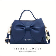 Solid Bowknot Crossbody Satchel Bag