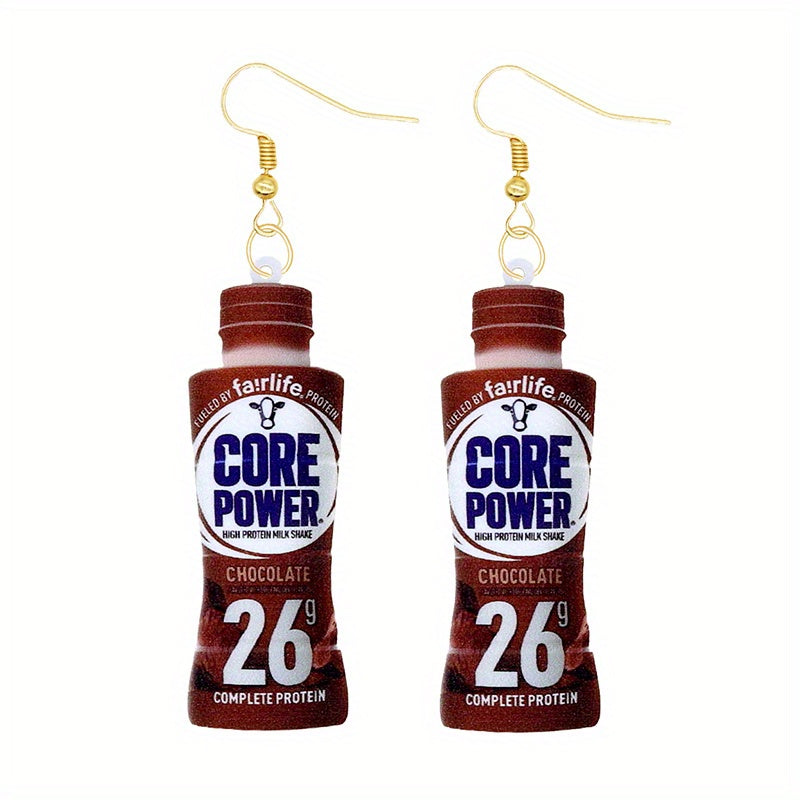 Funny Biscuit Chip Chocolate Dangle Earrings Acrylic Jewelry