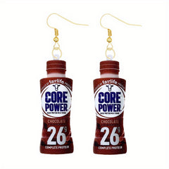 Funny Biscuit Chip Chocolate Dangle Earrings Acrylic Jewelry