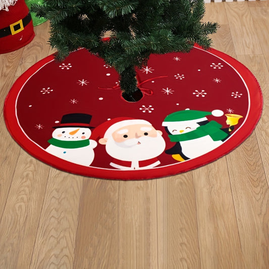 Disposable Christmas Tree Skirt Creative Printing Tree Bottom Decoration