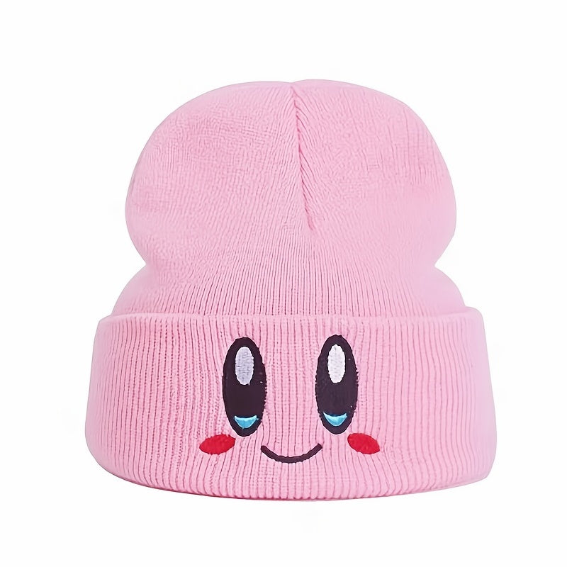 1pc Smiling Knitted Beanie Hat for Adults - Couple Winter Cap