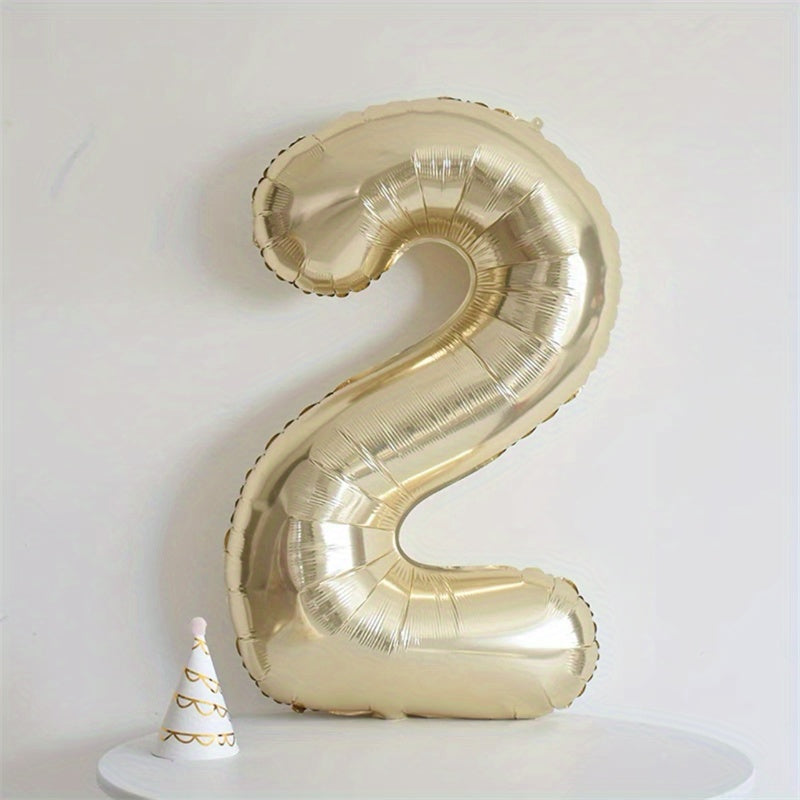 101 6 Cm Golden Number Aluminum Film Balloon Set for Children's Birthday Party