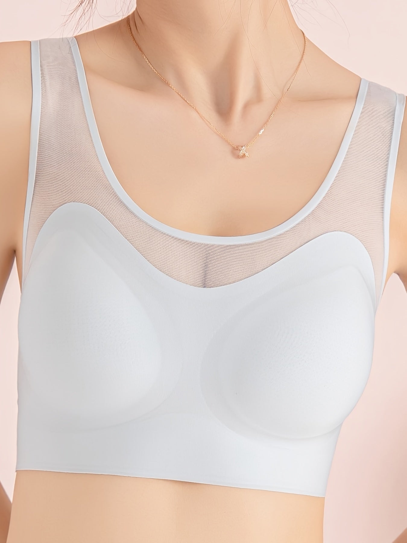Mesh Wireless Bra Push Up Tank Women's Lingerie