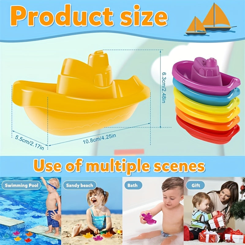 Colorful Boat Bath Toys for Babies
