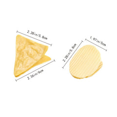 2pcs Potato Chip Shape Folder Snack Bag Sealing Clip Keep Bills & Snacks Secure