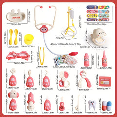 Pink Kids Doctor Toy Set Imaginative Play Doctor Games
