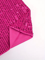  Sequin One Shoulder Top