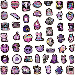 100pcs Dark Horror Bottom Gothic Graffiti Stickers for Notebook Skateboard