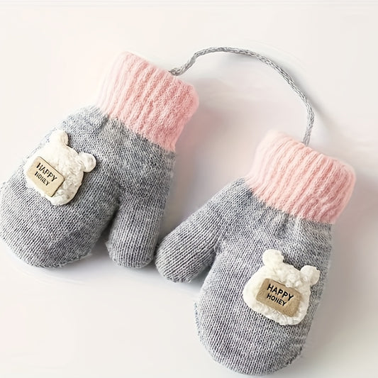 Kids Winter Knitted Gloves Warm Baby Gloves