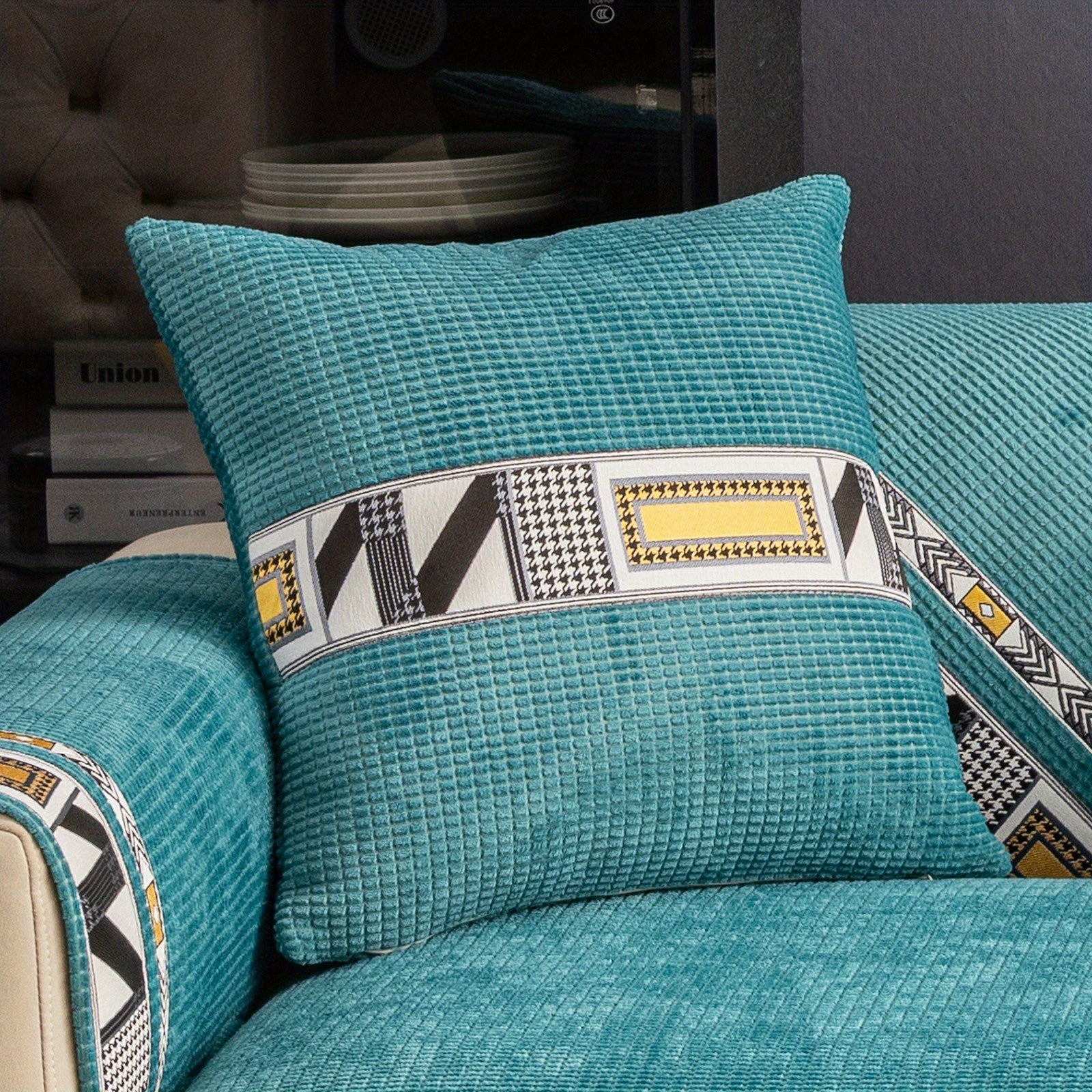 Soft Non Slip Corn Velvet Sofa Cover Protects Furniture from Wear and Tear