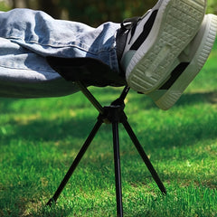 Portable Folding Camping Chair with Retractable Footrest