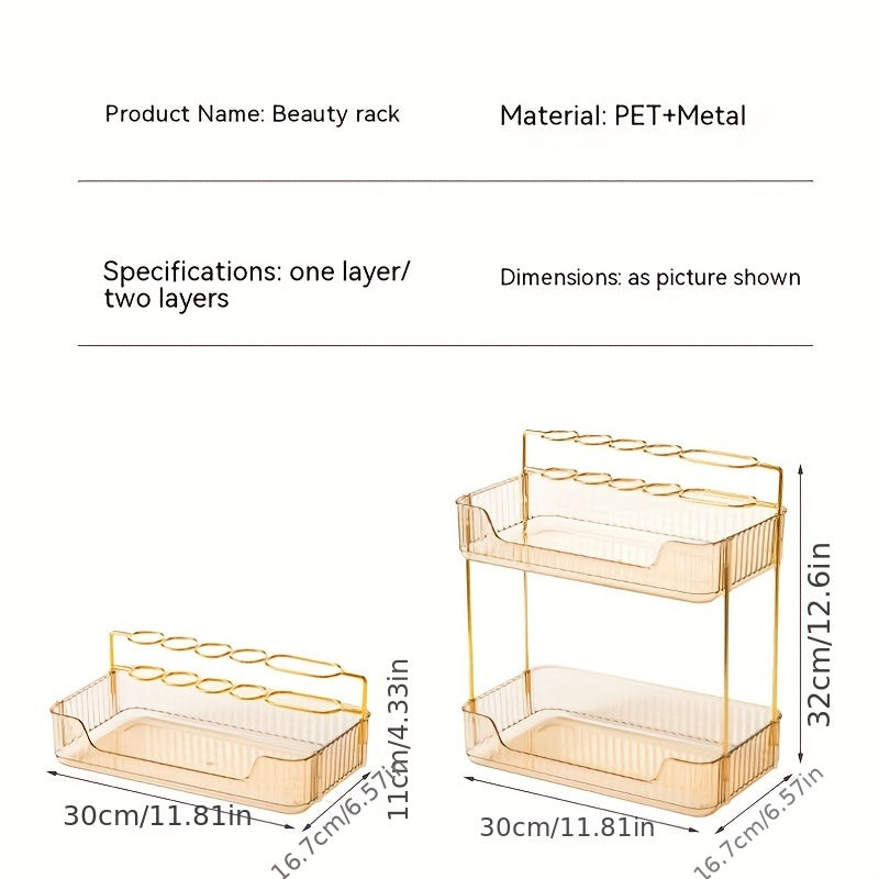 Bathroom Organizer Countertop Vanity Tray Stand