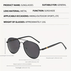 Men's Aviator Sunglasses with Zipper Case