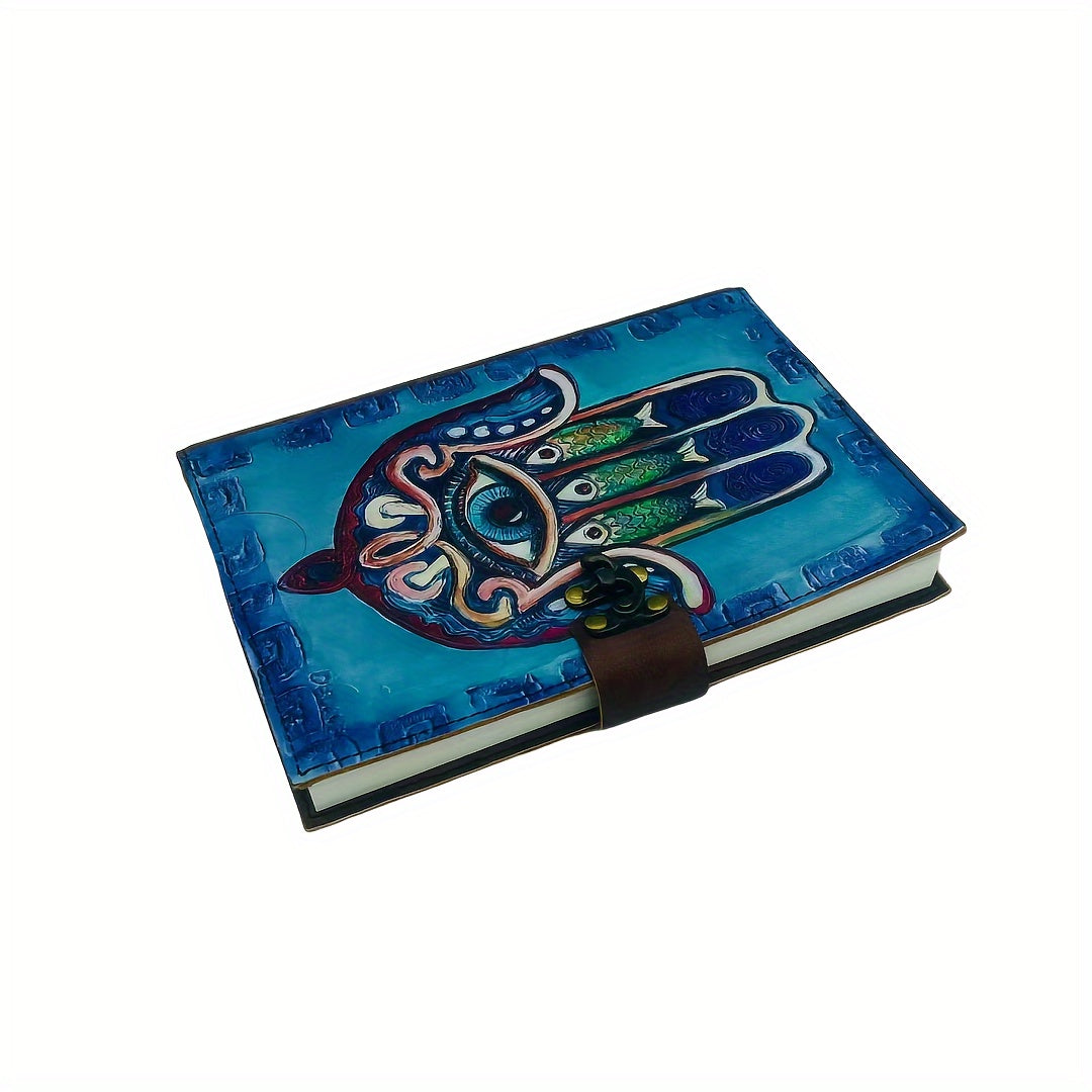 Vintage Palm Journal with Lock A5 Hardcover Notebook for Men and Women