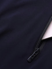 Men's Stand Collar Lightweight Windbreaker Full Zip Varsity Jackets