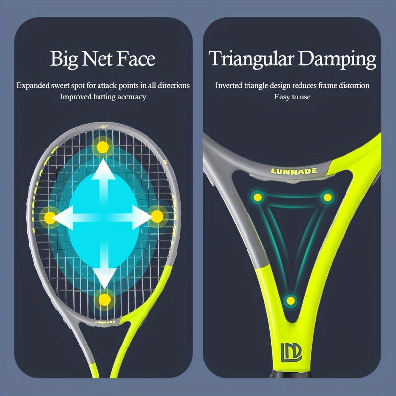 SALYWEE Beginner Tennis Racket Carbon Composite Lightweight Durable with Bag