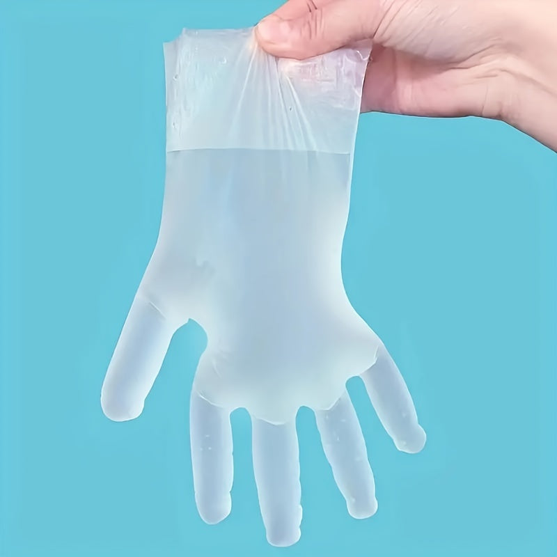 100pcs Disposable Clear Vinyl Gloves Latex TPE Gloves