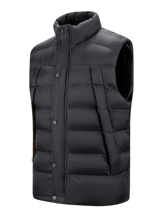 Men's Casual Winter Vest with Big Pockets