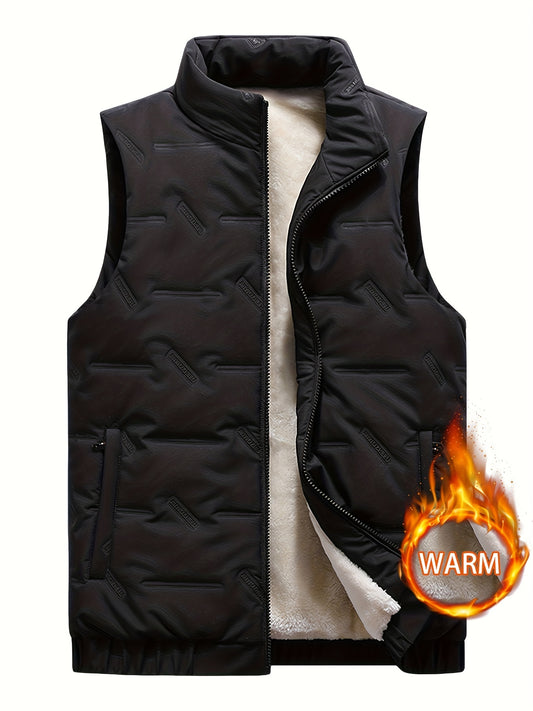 Men's Fleece Vest Zip Up Thermal Sleeveless Jacket