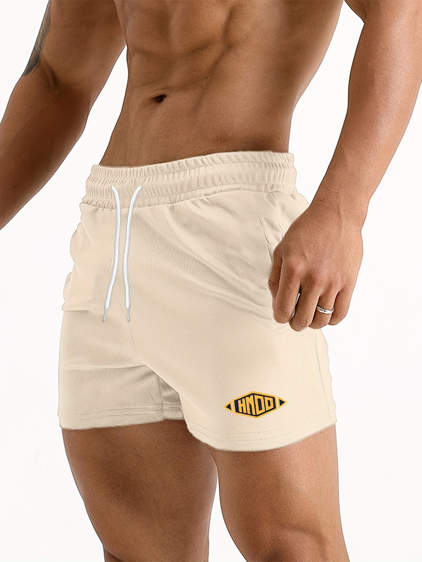 Men's Geometric Graphic Shorts Active Drawstring Workout Shorts