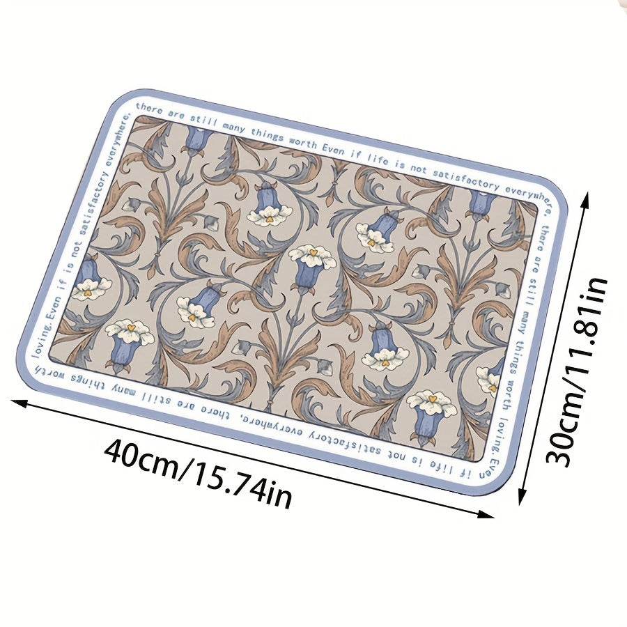 1pc Dish Drying Pad Kitchen Countertop Absorbent Mat Soft Diatom Mud Faucet Mat