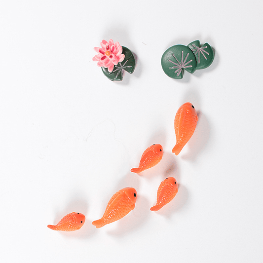 8Pcs Lotus Pond Carp Fridge Magnets Whiteboard Home Decoration