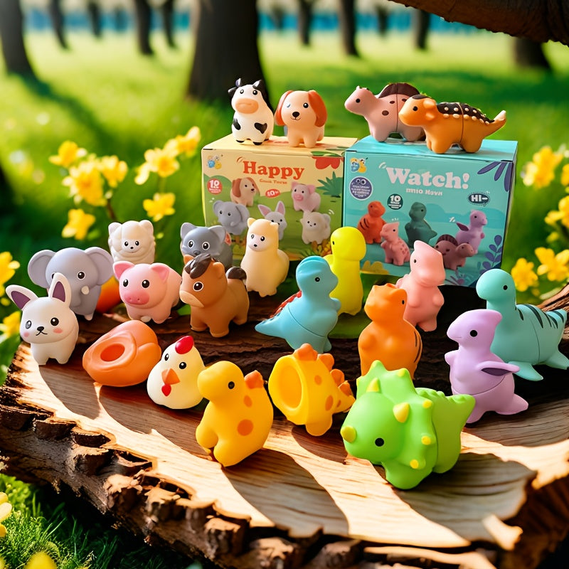 Animal Toy Set Early Learning Gift for Christmas Birthday Easter