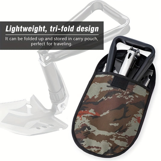 Portable Camping Shovel High Temp Steel Trench Tool Fold Handle Shovel