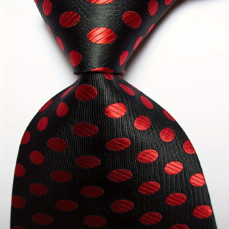 Men's Dot Tie Polyester Woven Necktie