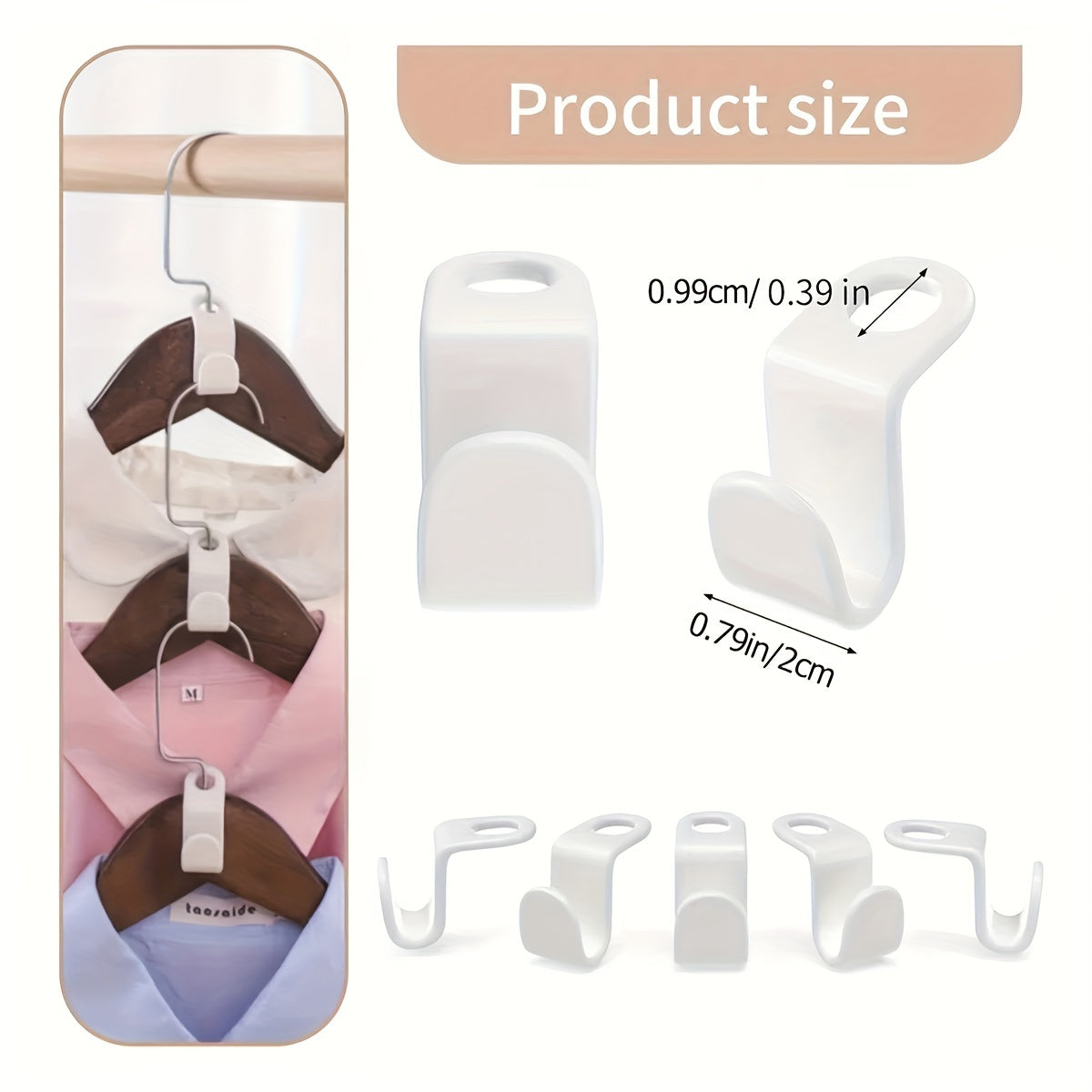 Heavy Duty Clothes Hanger Connector Hooks