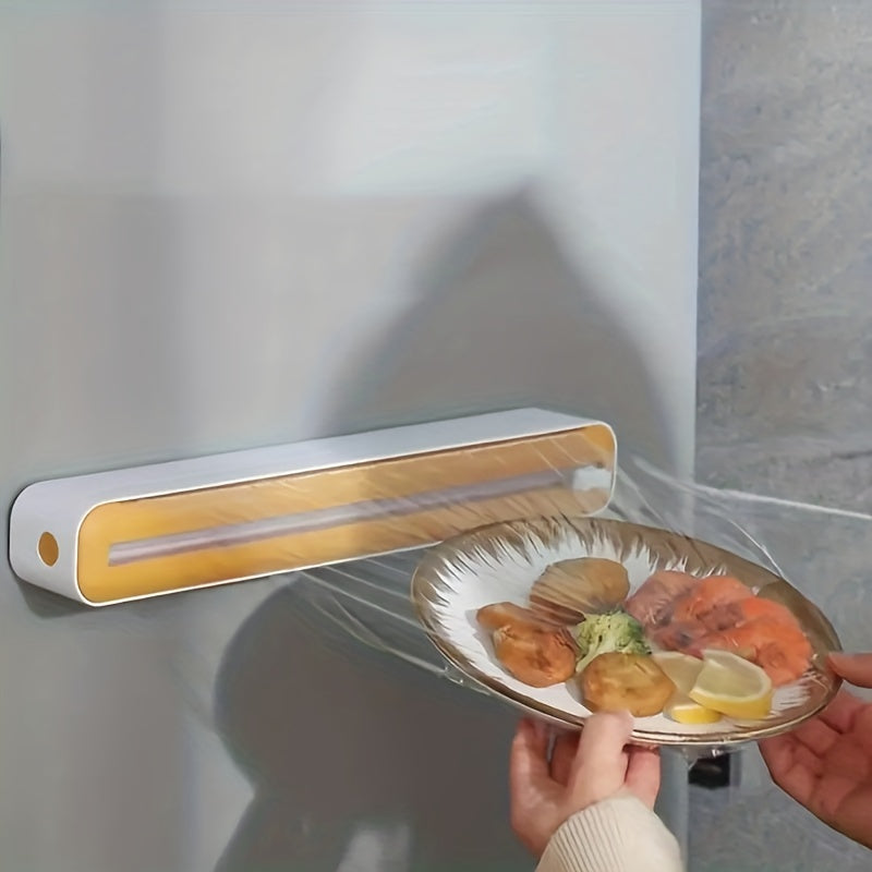 Plastic Wrap Dispenser with Slide Cutter for Kitchen Restaurant Supermarket