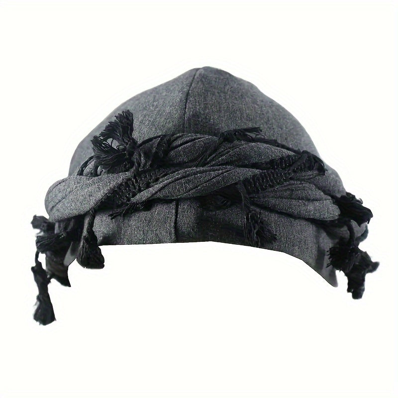 Vintage Twist Head Wraps Turban with Tassel