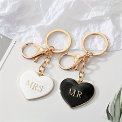 Love Alloy & Peach Heart Keychain Bag Pendant Men Jewelry Gift