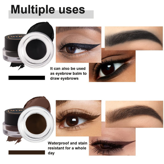 2-in-1 Waterproof Brown Eyeliner Eyebrow Cream Set