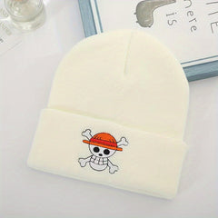 Men's Embroidered Knitted Hat Cycling Ski Warm Beanie