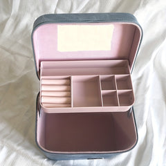 Large Travel Makeup Organizer Bag with Jewelry and Toiletry Compartments