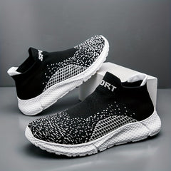 Men's Knitted Slip On Casual Shoes Breathable Lightweight Sock Shoes