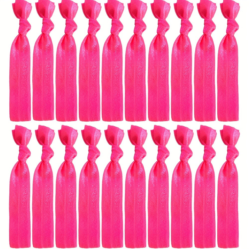 20pcs Knotted Hair Rope Elastic Ponytail Holder Hair Acces