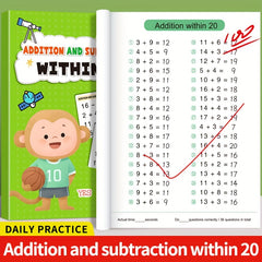 4pcs Math Workbooks Kids 6 10 Daily Practice Colorful Exercises Improve Skills