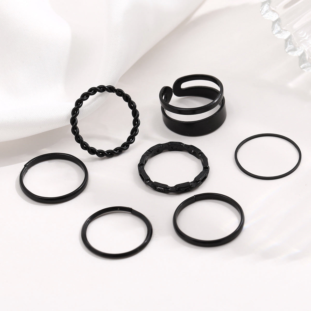 Vintage Gothic Stackable Rings Set for Women Girls