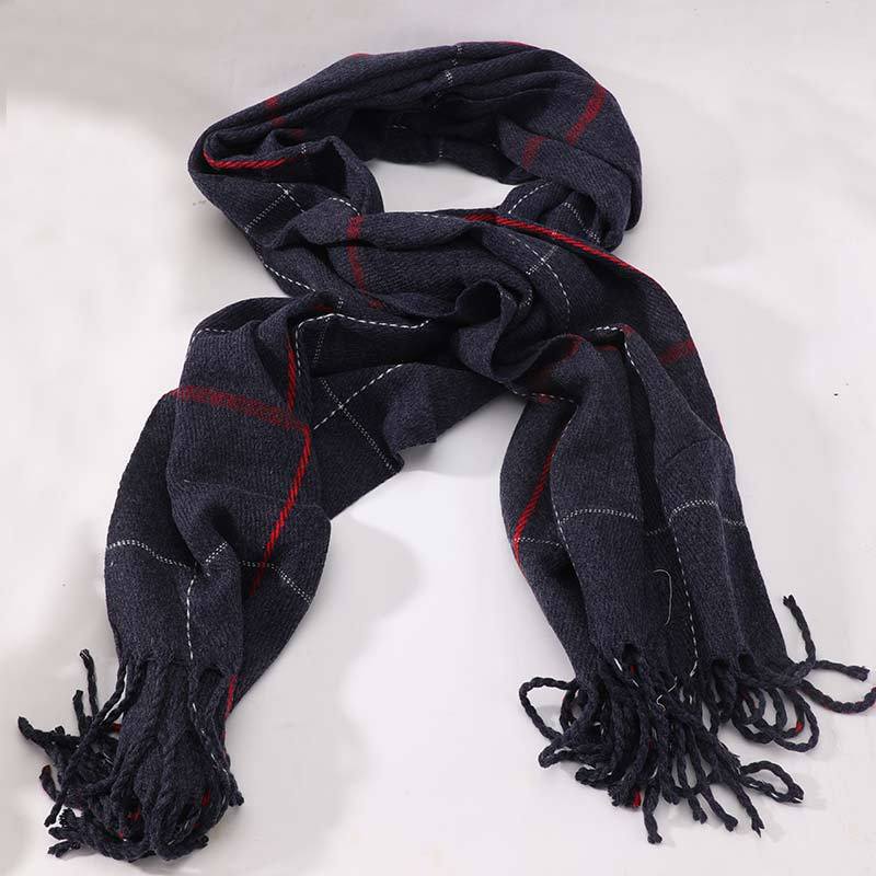 Plaid Warm Shawl Cashmere Scarf for Women