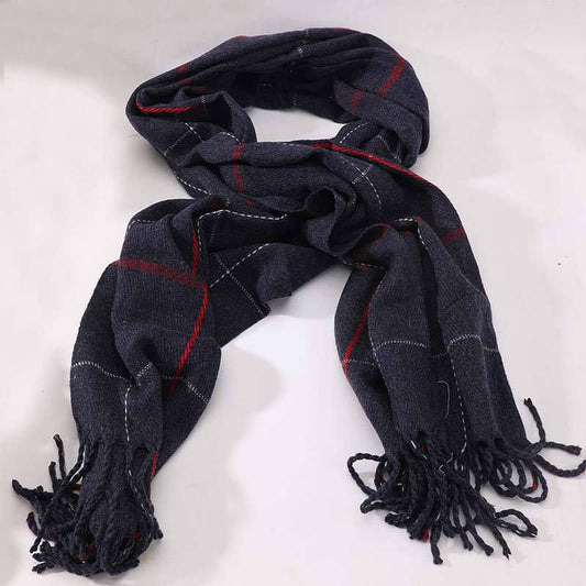Plaid Warm Shawl Cashmere Scarf for Women
