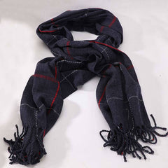 Plaid Warm Shawl Cashmere Scarf for Women