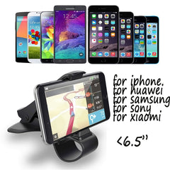 Car HUD Navigation Bracket Central Control Panel Phone Clip