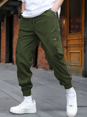 Men's Loose Cargo Work Pants Outdoor Streetwear Hiphop Style