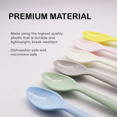 6pcs Kids BPA-Free Plastic Spoons for Baby and Children